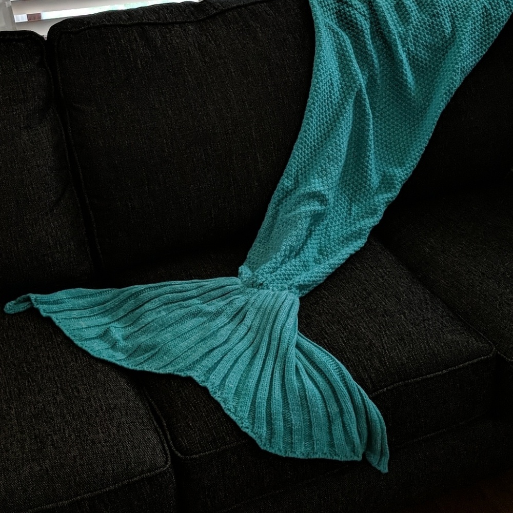 Mermaid Blanket Crochet Green NWOT